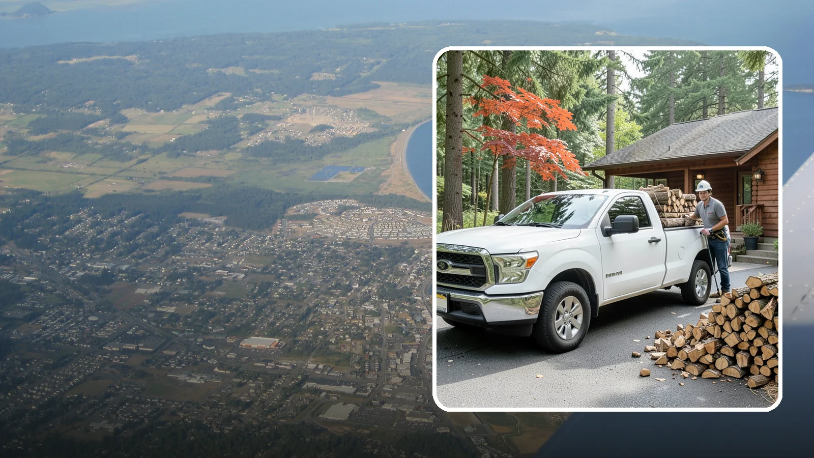 Residential Firewood Delivery in Oak Harbor, Island County, WA - We deliver seasoned firewood directly to homes, placing it exactly where you want it around your Pacific Northwest property.