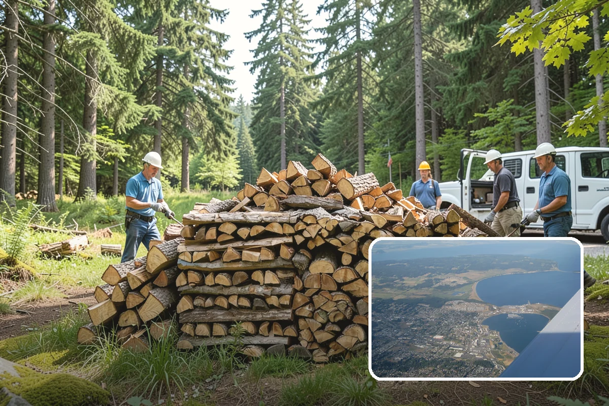 Residential Firewood Delivery in Oak Harbor, Island County, WA - Wood placed where it is most convenient for you