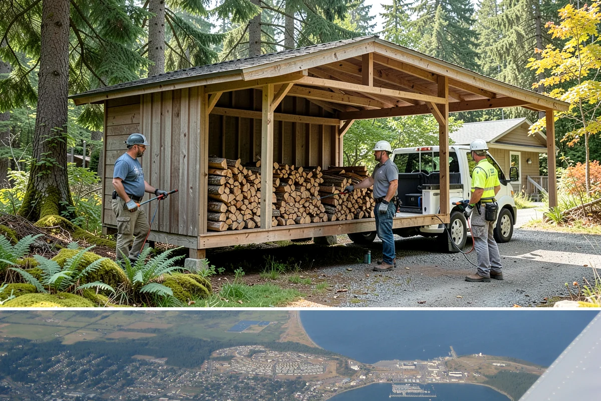 Residential Firewood Delivery in Oak Harbor, Island County, WA - Schedule residential delivery in early fall so your home is stocked before the cold, wet weather sets in.