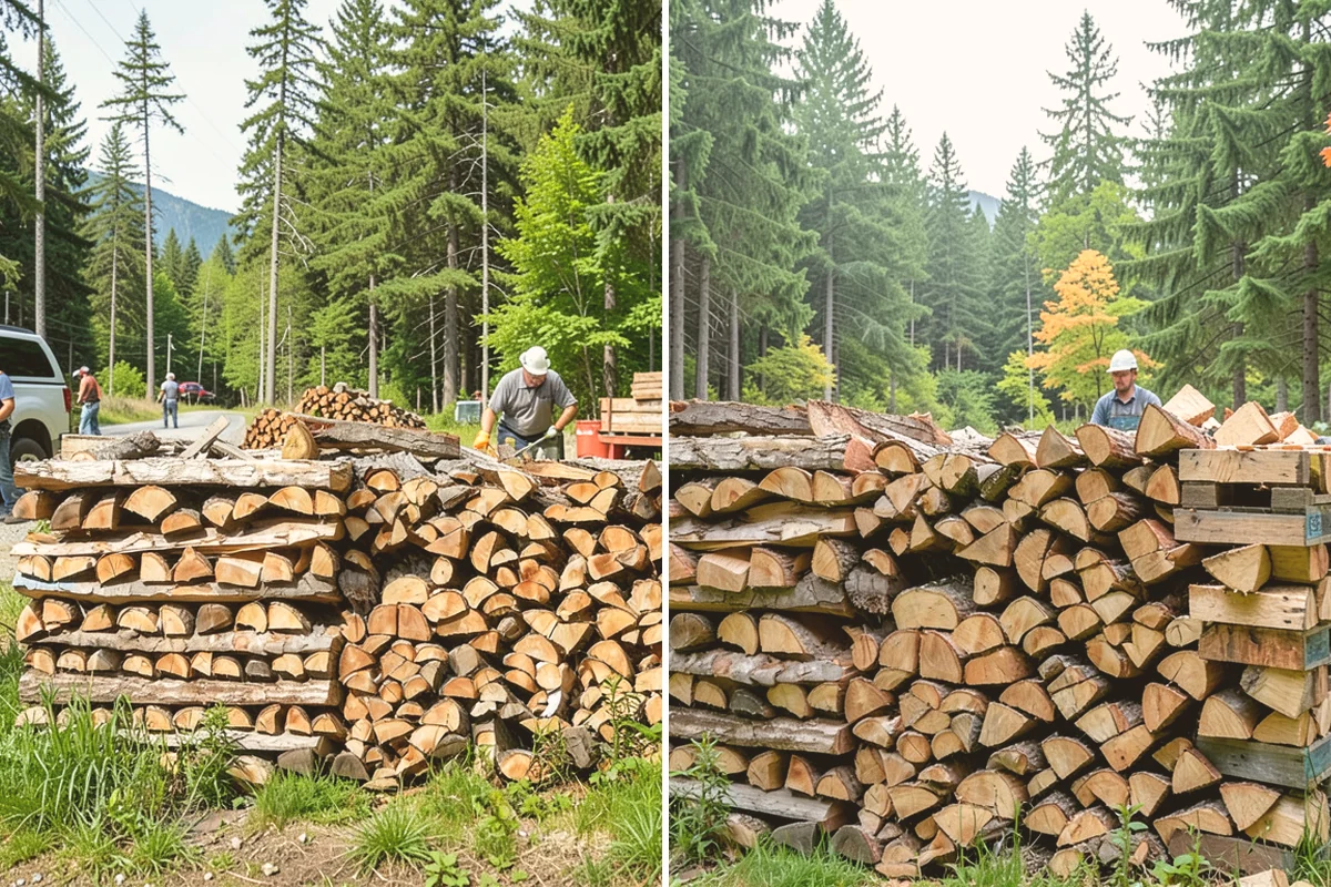 Residential Firewood Delivery in Orting, Pierce County, WA - We confirm your address, quantity, and preferred drop spot