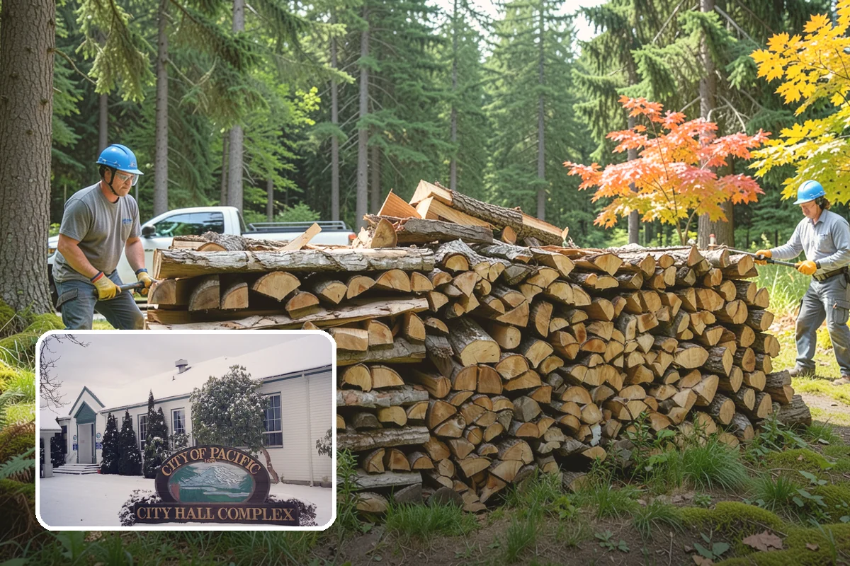 Residential Firewood Delivery in Pacific, King County, WA - Wood placed where it is most convenient for you