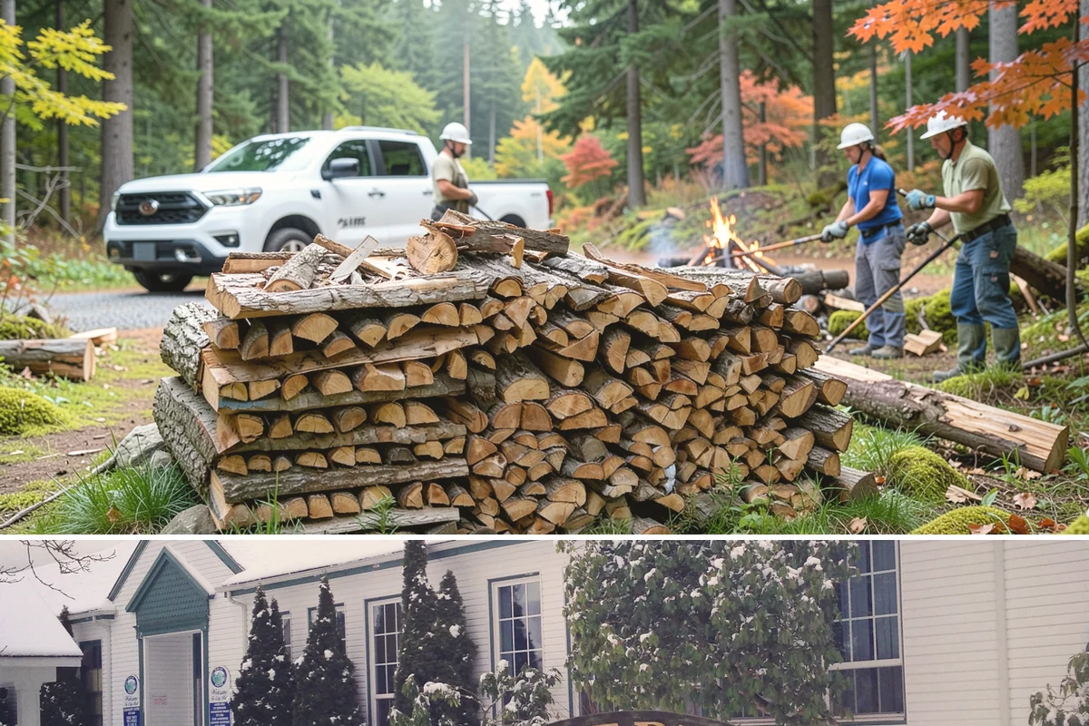 Residential Firewood Delivery in Pacific, King County, WA - Schedule residential delivery in early fall so your home is stocked before the cold, wet weather sets in.