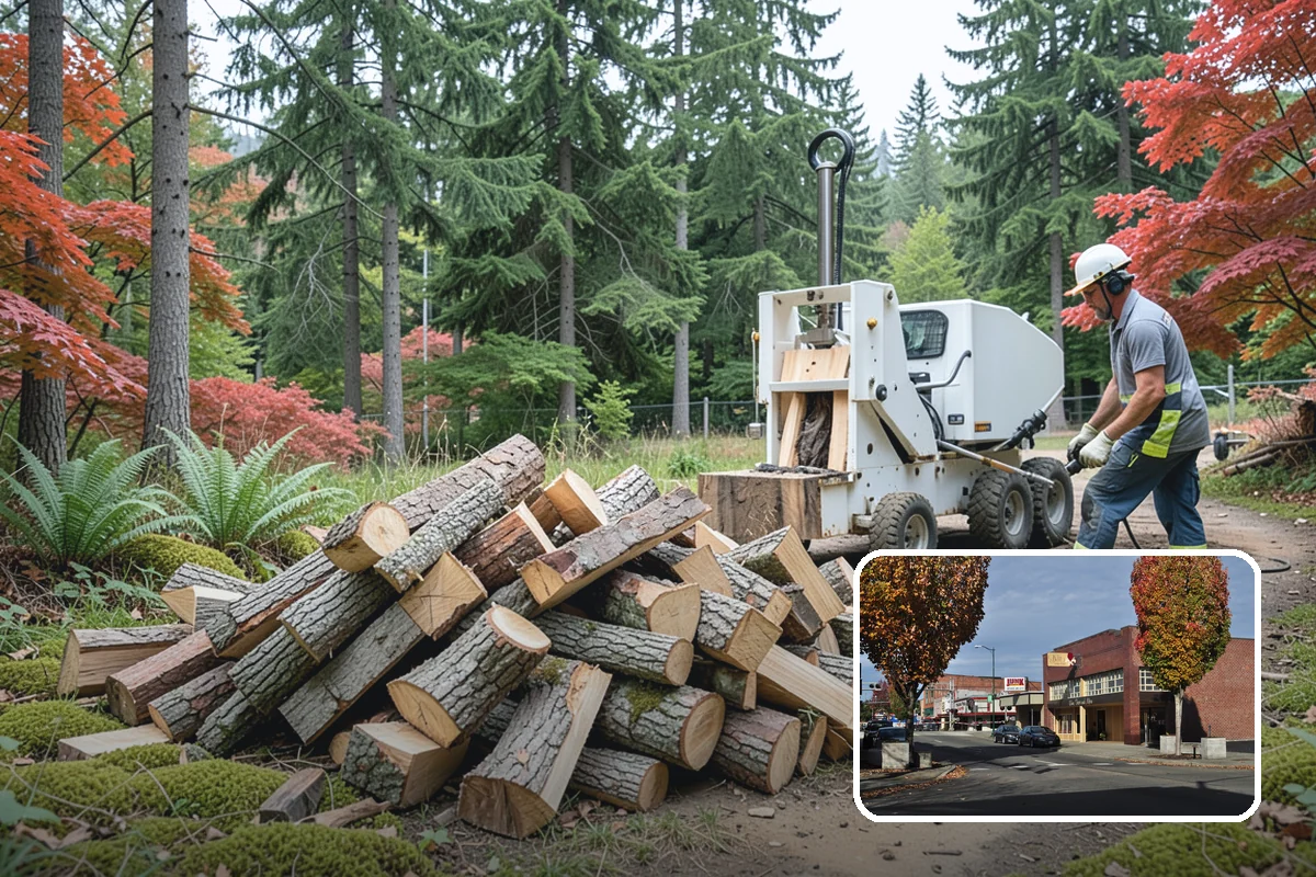 Residential Firewood Delivery in Puyallup, Pierce County, WA - Wood placed where it is most convenient for you