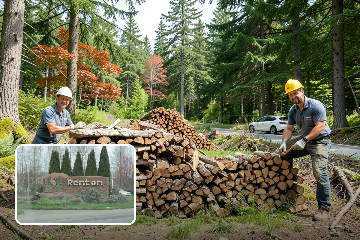 Residential Firewood Delivery in Renton, King County, WA - Wood placed where it is most convenient for you