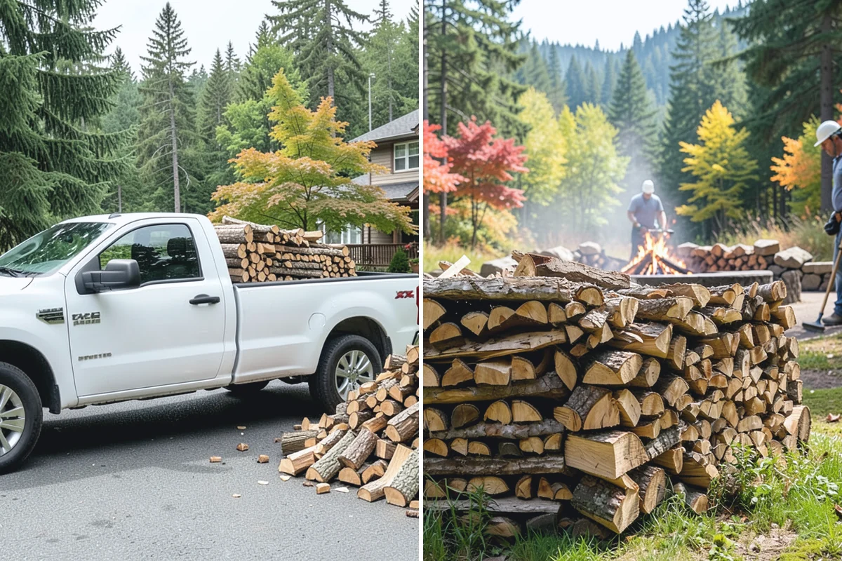 Residential Firewood Delivery in Roy, Pierce County, WA - We confirm your address, quantity, and preferred drop spot