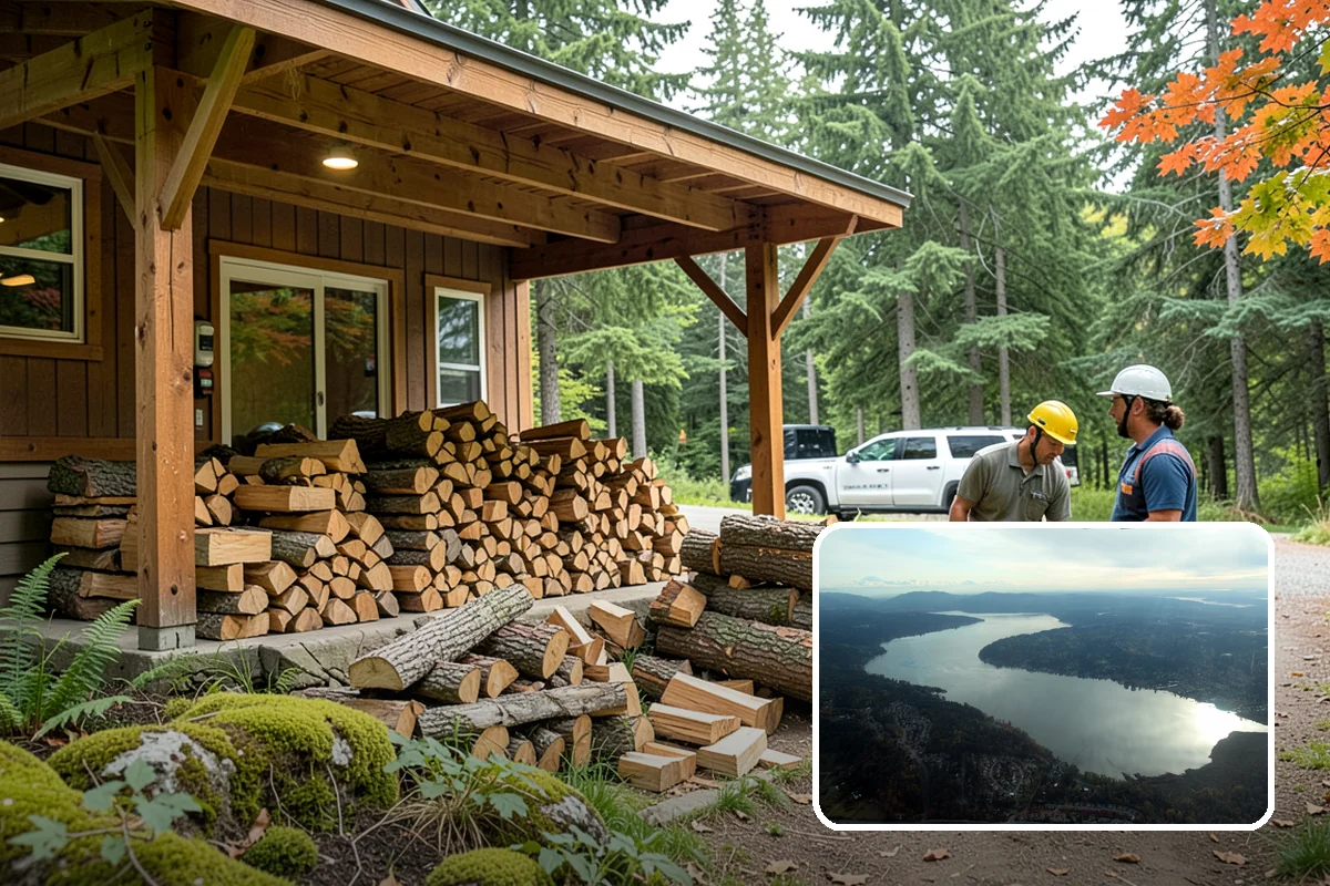 Residential Firewood Delivery in Sammamish, King County, WA - Wood placed where it is most convenient for you