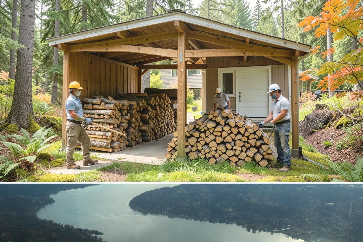 Residential Firewood Delivery in Sammamish, King County, WA - Schedule residential delivery in early fall so your home is stocked before the cold, wet weather sets in.