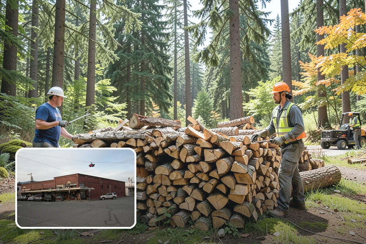 Residential Firewood Delivery in Sedro-Woolley, Skagit County, WA - Wood placed where it is most convenient for you