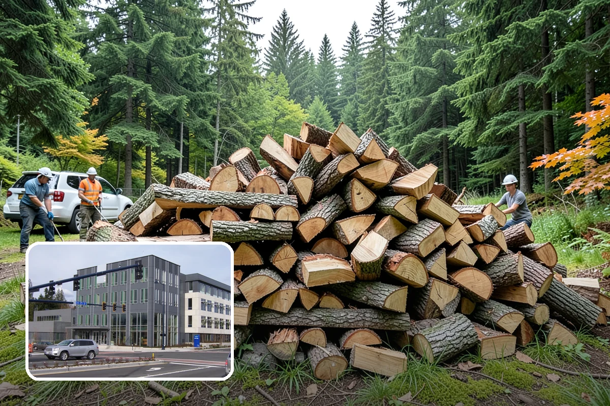 Residential Firewood Delivery in Shoreline, King County, WA - Wood placed where it is most convenient for you