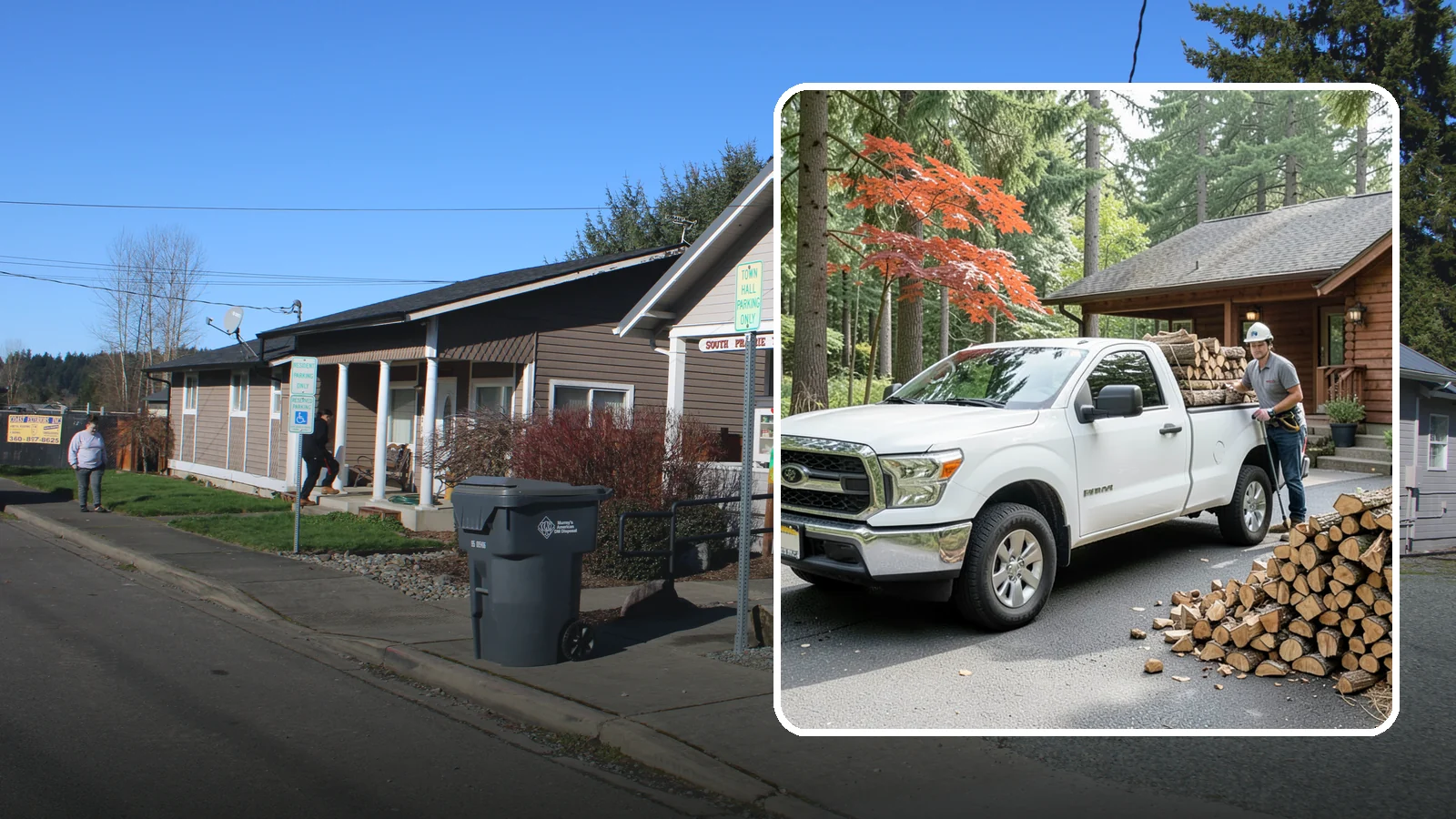 Residential Firewood Delivery in South Prairie, Pierce County, WA - We deliver seasoned firewood directly to homes, placing it exactly where you want it around your Pacific Northwest property.