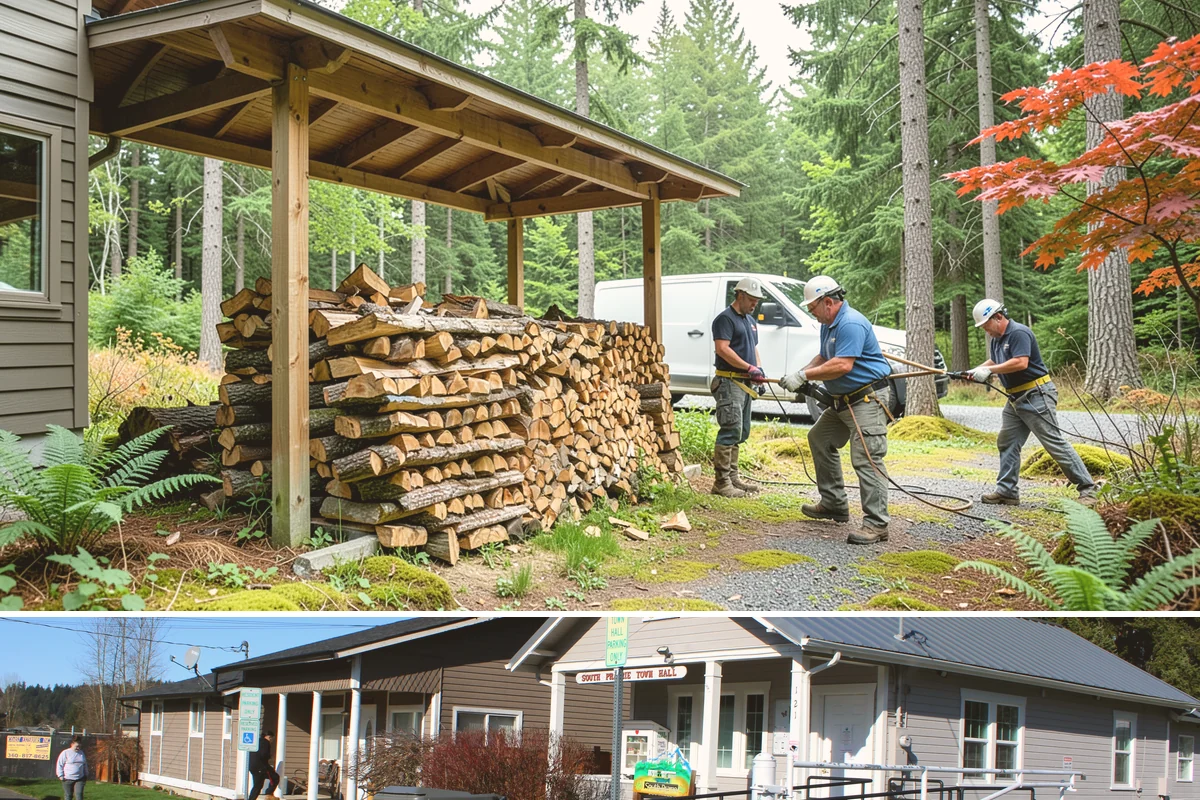 Residential Firewood Delivery in South Prairie, Pierce County, WA - Schedule residential delivery in early fall so your home is stocked before the cold, wet weather sets in.