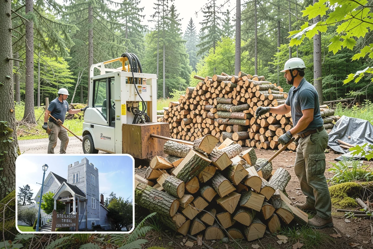 Residential Firewood Delivery in Steilacoom, Pierce County, WA - Wood placed where it is most convenient for you