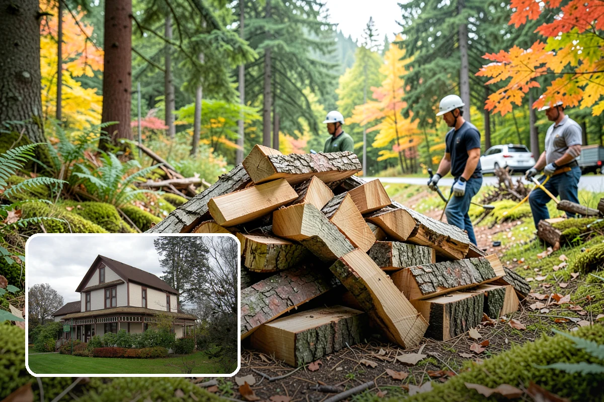 Residential Firewood Delivery in Sumner, Pierce County, WA - Wood placed where it is most convenient for you