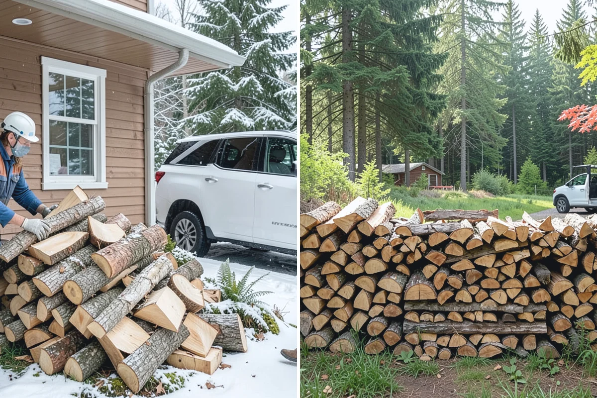 Residential Firewood Delivery in Sumner, Pierce County, WA - We confirm your address, quantity, and preferred drop spot