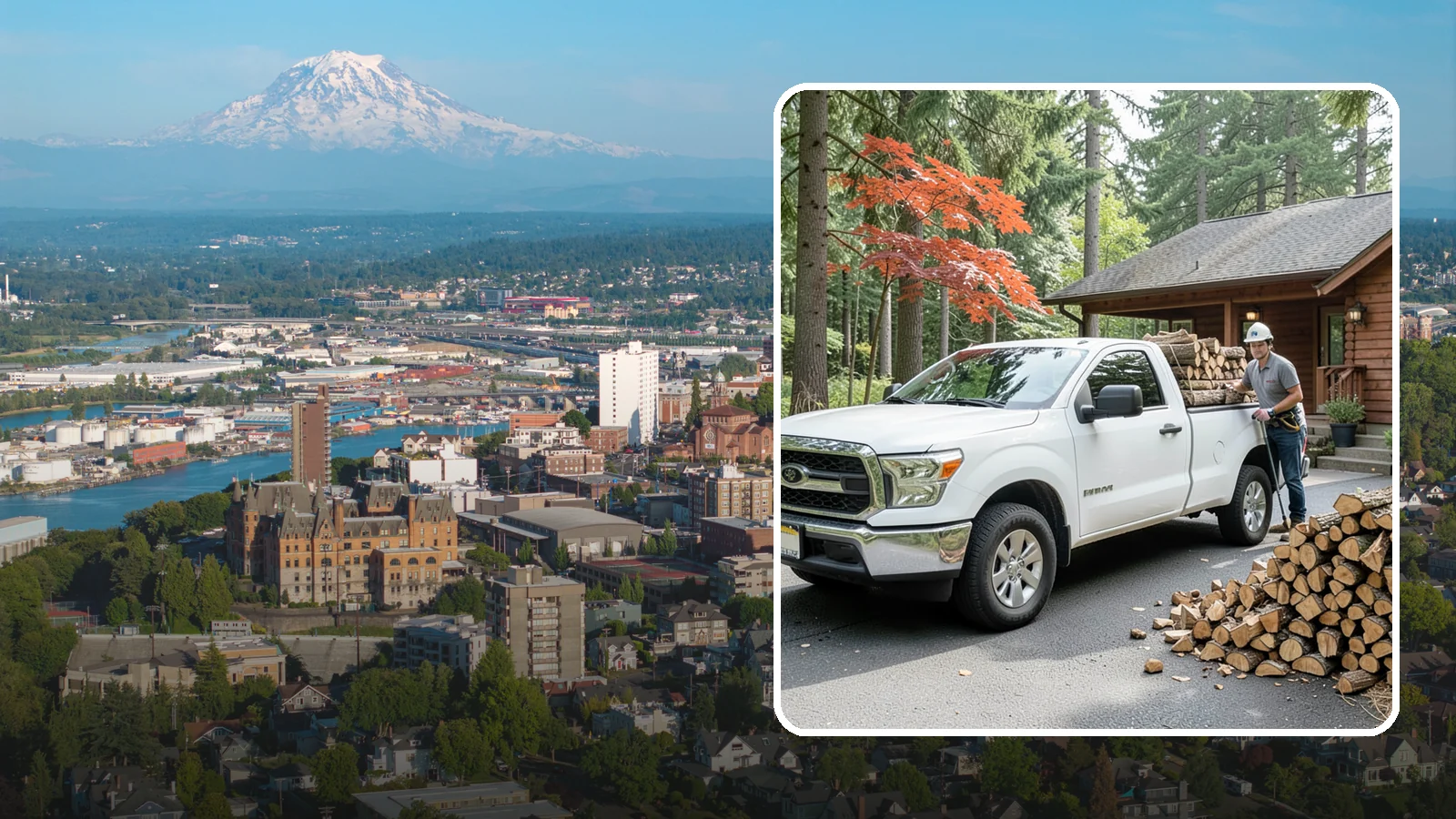 Residential Firewood Delivery in Tacoma, Pierce County, WA - We deliver seasoned firewood directly to homes, placing it exactly where you want it around your Pacific Northwest property.