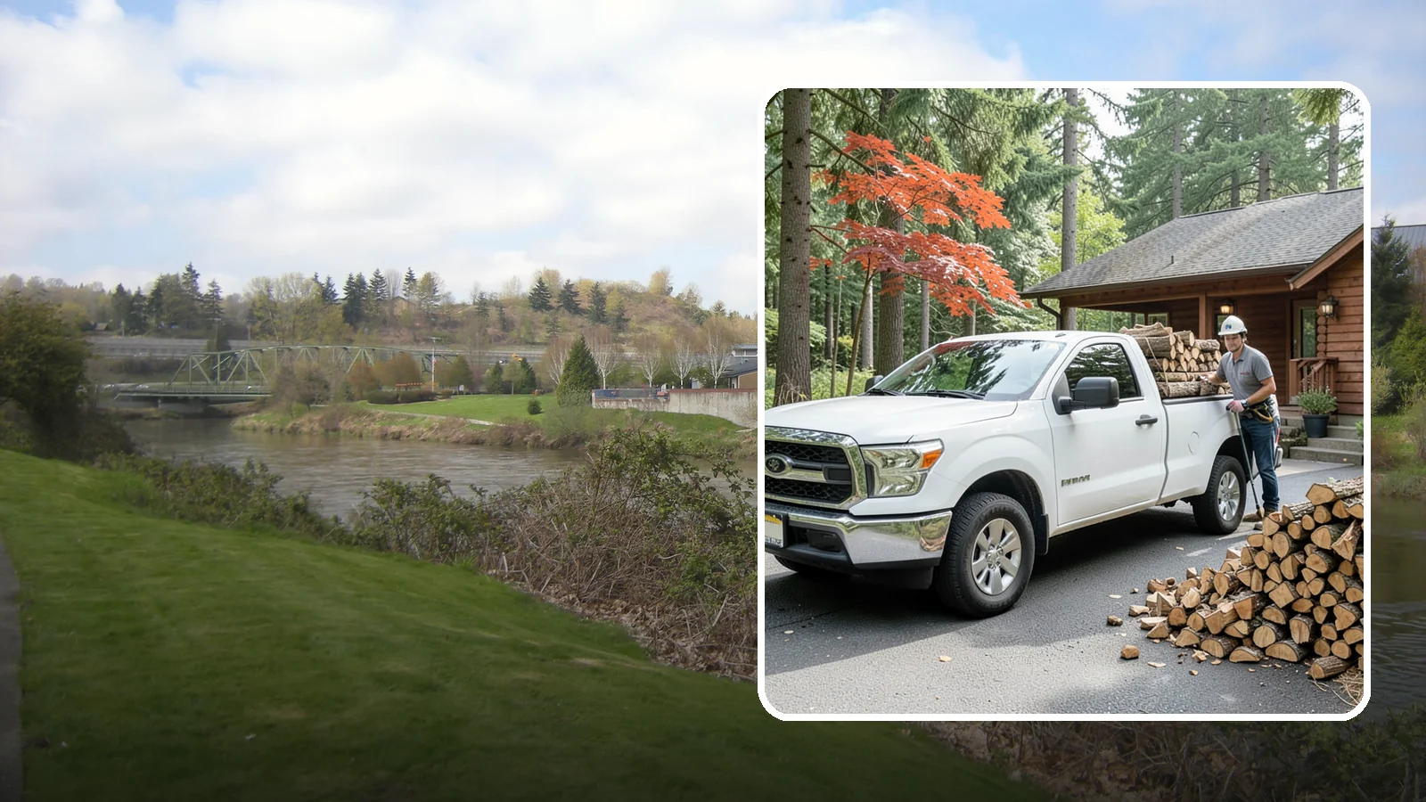 Residential Firewood Delivery in Tukwila, King County, WA - We deliver seasoned firewood directly to homes, placing it exactly where you want it around your Pacific Northwest property.