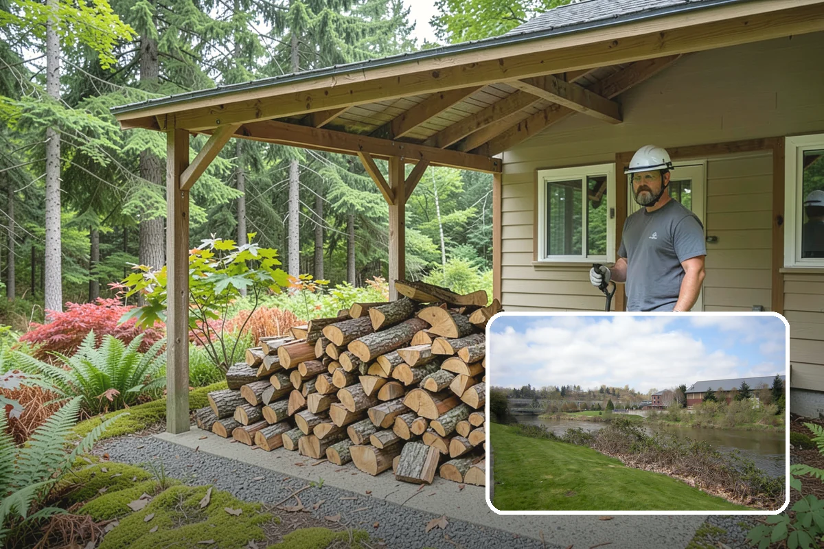 Residential Firewood Delivery in Tukwila, King County, WA - Wood placed where it is most convenient for you