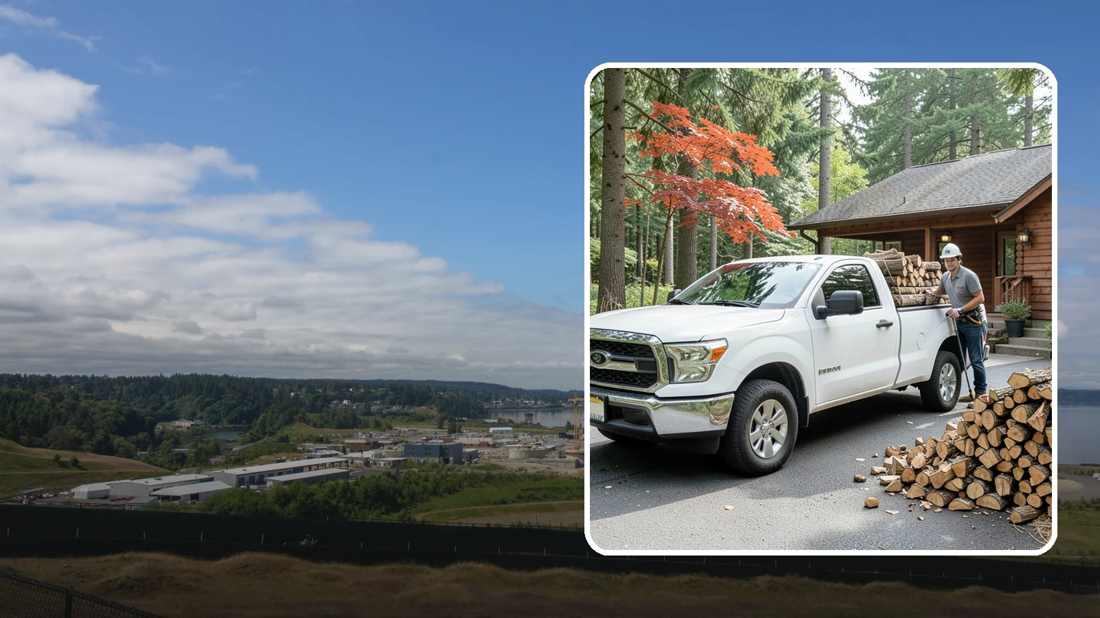 Residential Firewood Delivery in University Place, Pierce County, WA - We deliver seasoned firewood directly to homes, placing it exactly where you want it around your Pacific Northwest property.