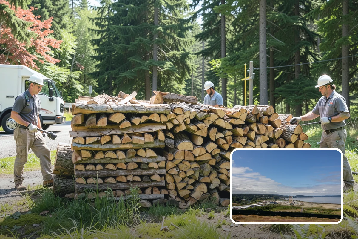 Residential Firewood Delivery in University Place, Pierce County, WA - Wood placed where it is most convenient for you