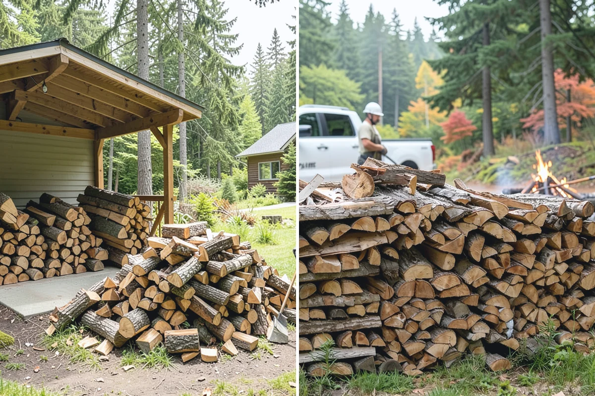 Residential Firewood Delivery in Wilkeson, Pierce County, WA - We confirm your address, quantity, and preferred drop spot