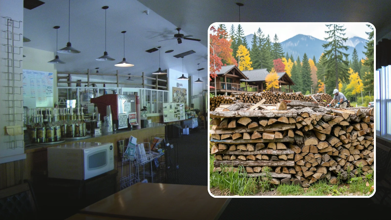 Resort Firewood in Black Diamond, King County, WA - We provide Pacific Northwest resorts with clean, seasoned firewood for guest fireplaces, fire pits, and gathering areas.