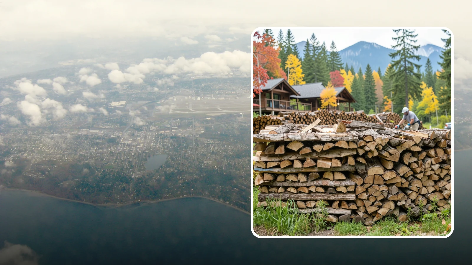 Resort Firewood in Burien, King County, WA - We provide Pacific Northwest resorts with clean, seasoned firewood for guest fireplaces, fire pits, and gathering areas.