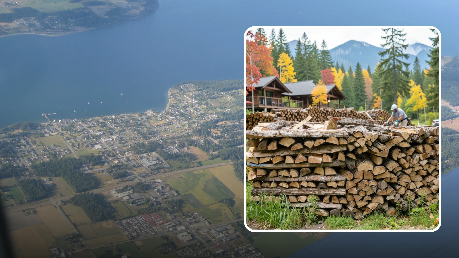 Resort Firewood in Coupeville, Island County, WA - We provide Pacific Northwest resorts with clean, seasoned firewood for guest fireplaces, fire pits, and gathering areas.