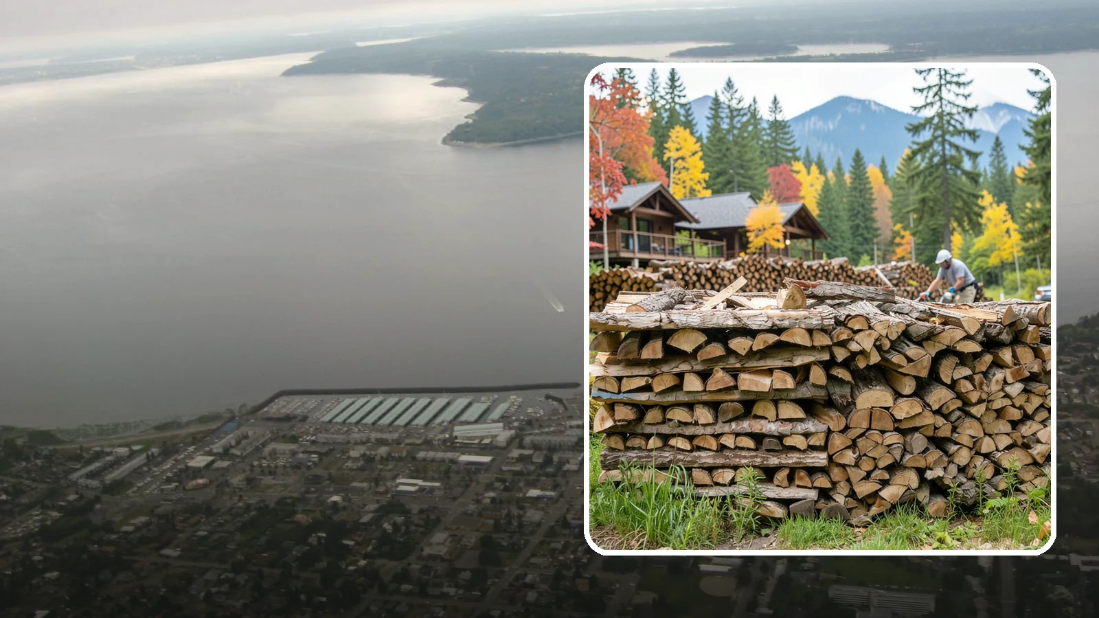 Resort Firewood in Des Moines, King County, WA - We provide Pacific Northwest resorts with clean, seasoned firewood for guest fireplaces, fire pits, and gathering areas.