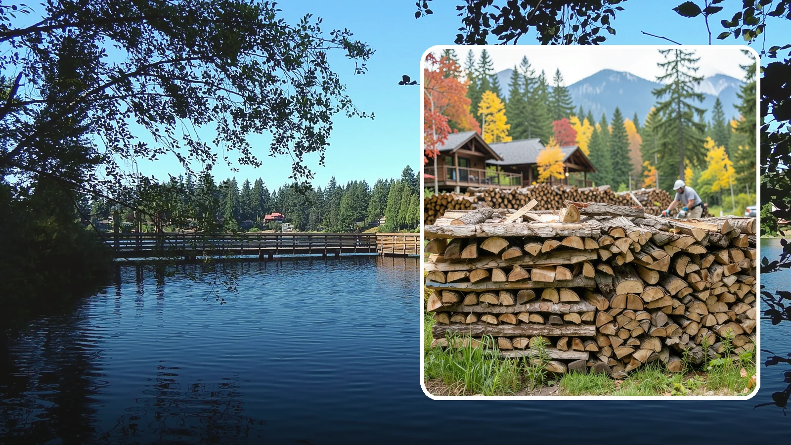 Resort Firewood in Federal Way, King County, WA - We provide Pacific Northwest resorts with clean, seasoned firewood for guest fireplaces, fire pits, and gathering areas.