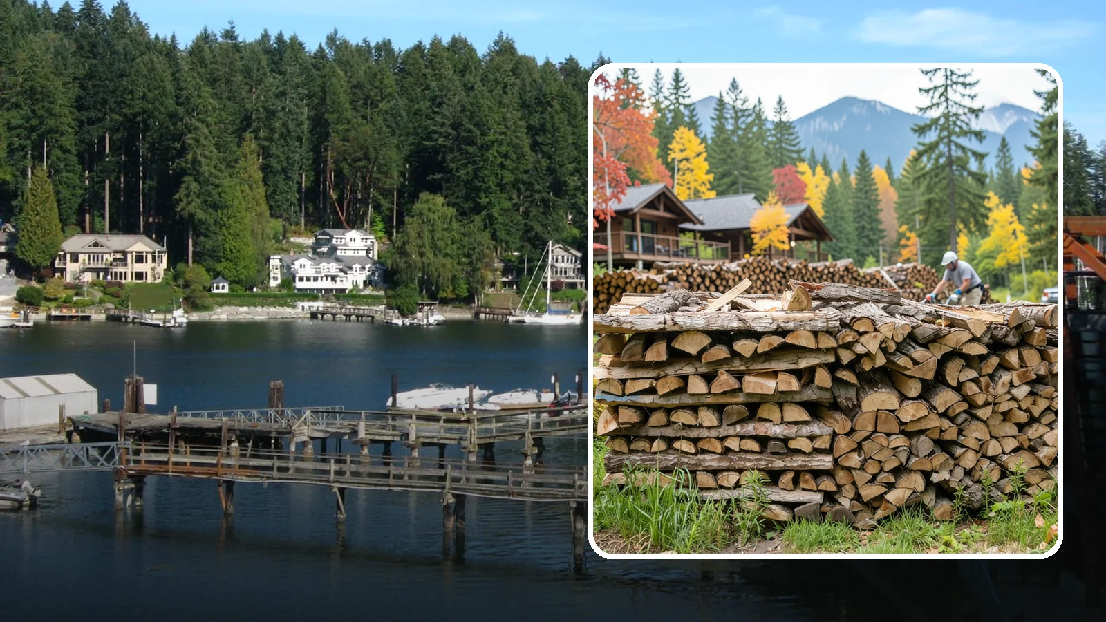 Resort Firewood in Gig Harbor, Pierce County, WA - We provide Pacific Northwest resorts with clean, seasoned firewood for guest fireplaces, fire pits, and gathering areas.
