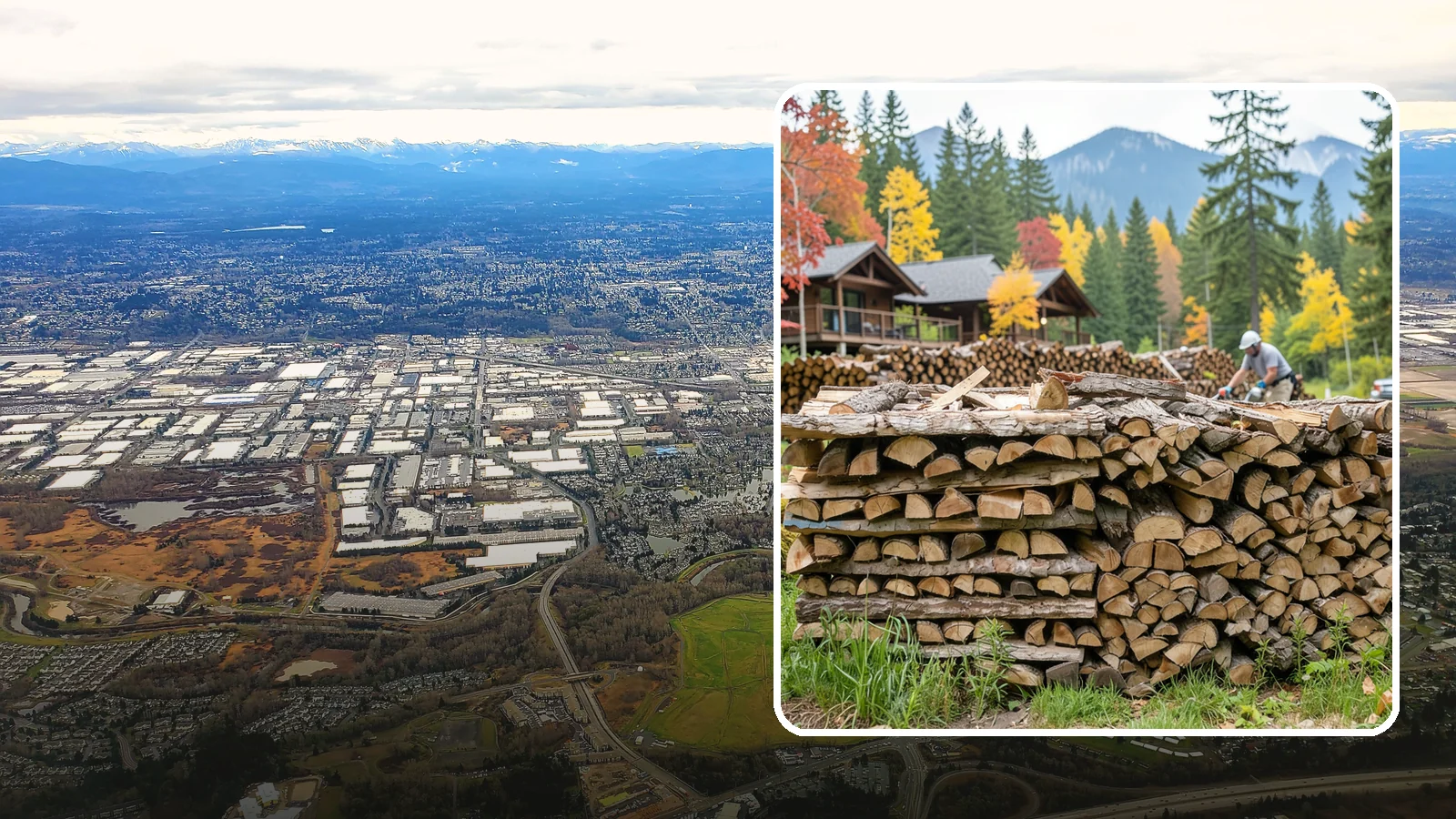 Resort Firewood in Kent, King County, WA - We provide Pacific Northwest resorts with clean, seasoned firewood for guest fireplaces, fire pits, and gathering areas.