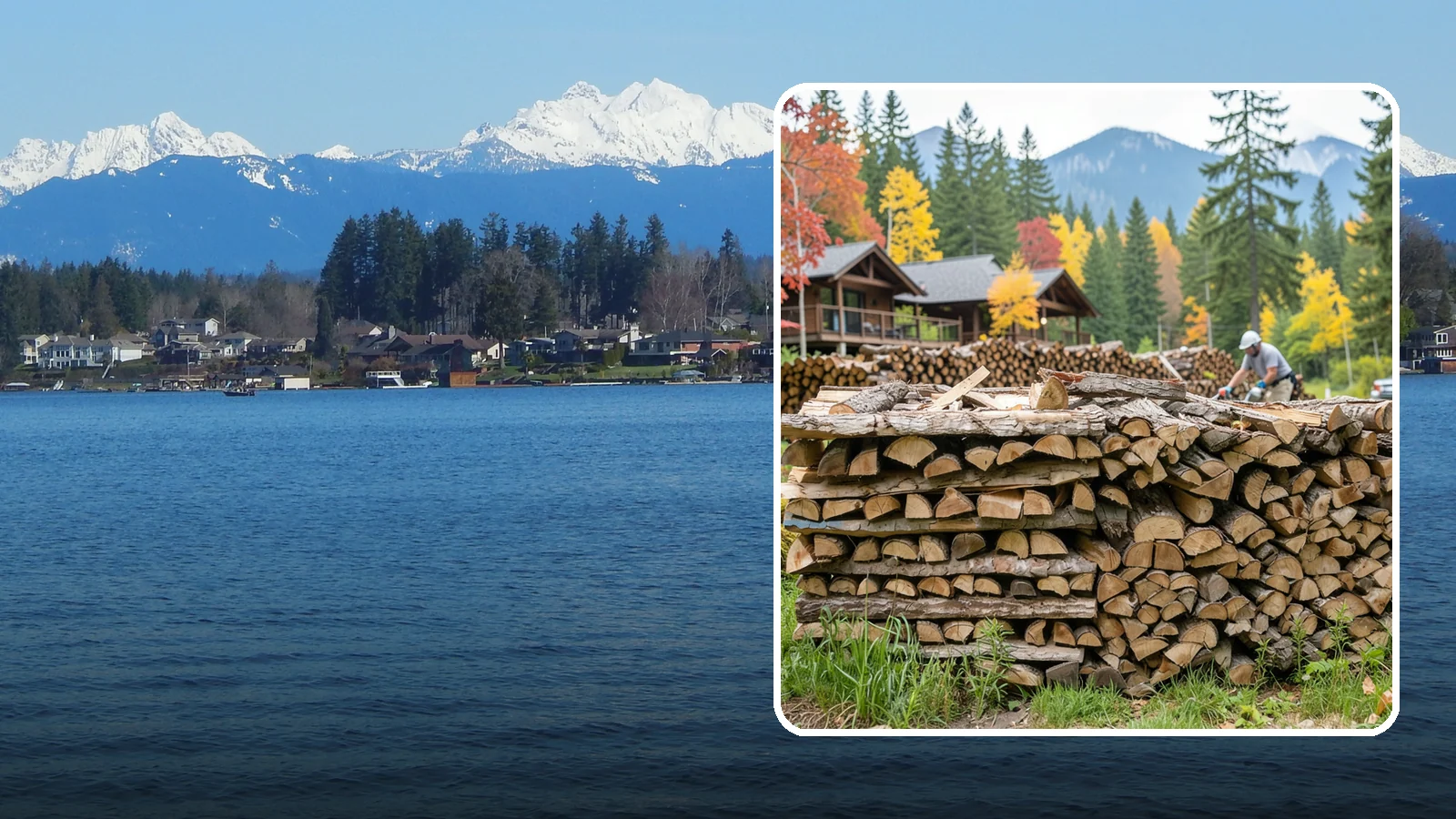 Resort Firewood in Lake Stevens, Snohomish County, WA - We provide Pacific Northwest resorts with clean, seasoned firewood for guest fireplaces, fire pits, and gathering areas.