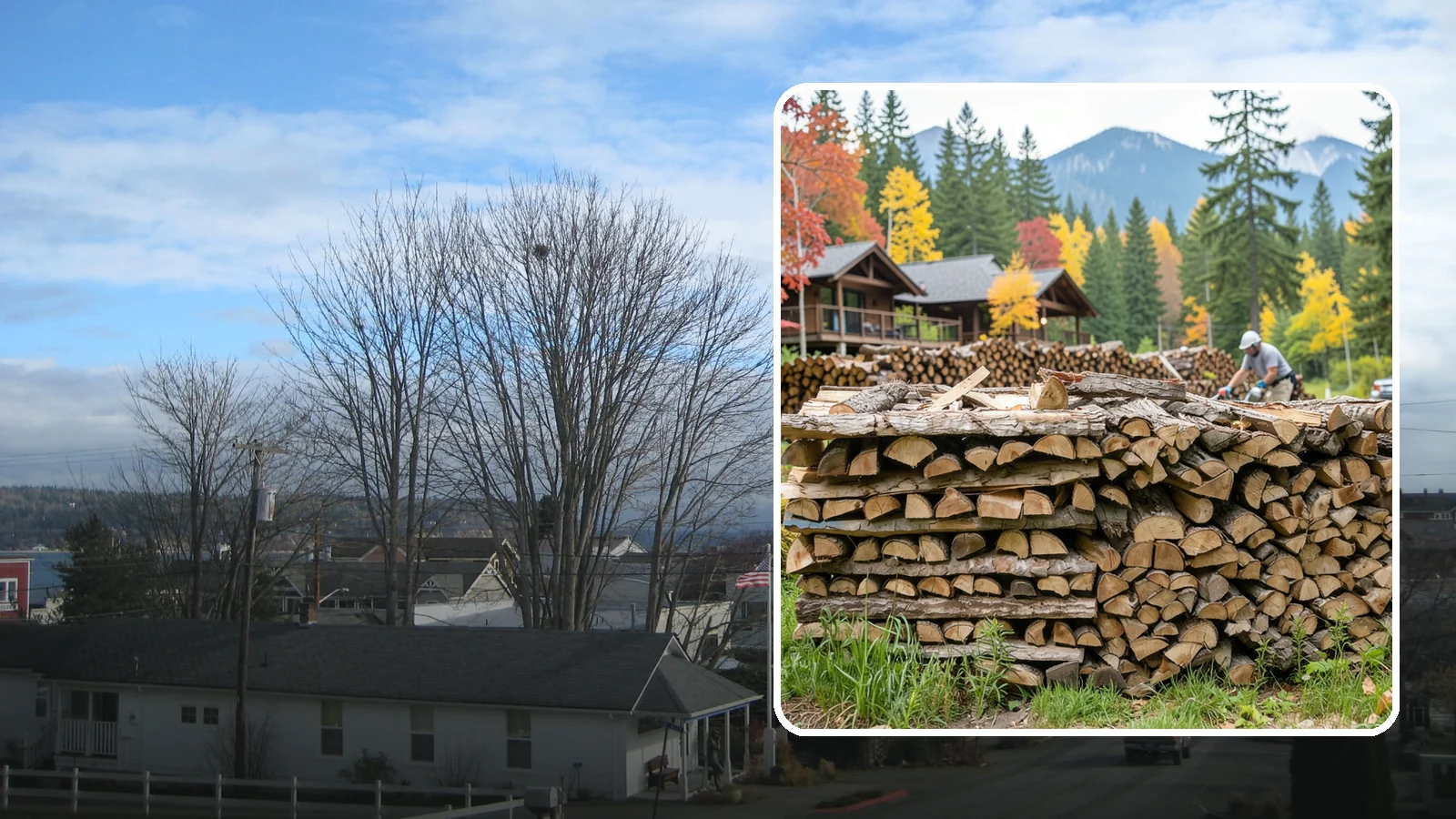 Resort Firewood in Langley, WA - We provide Pacific Northwest resorts with clean, seasoned firewood for guest fireplaces, fire pits, and gathering areas.