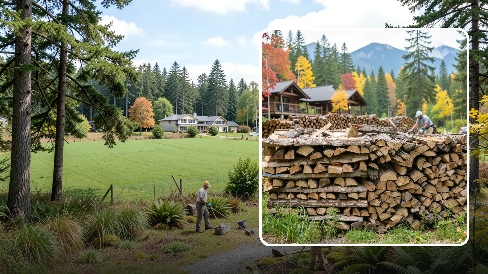 Resort Firewood in Lyman, WA - We provide Pacific Northwest resorts with clean, seasoned firewood for guest fireplaces, fire pits, and gathering areas.