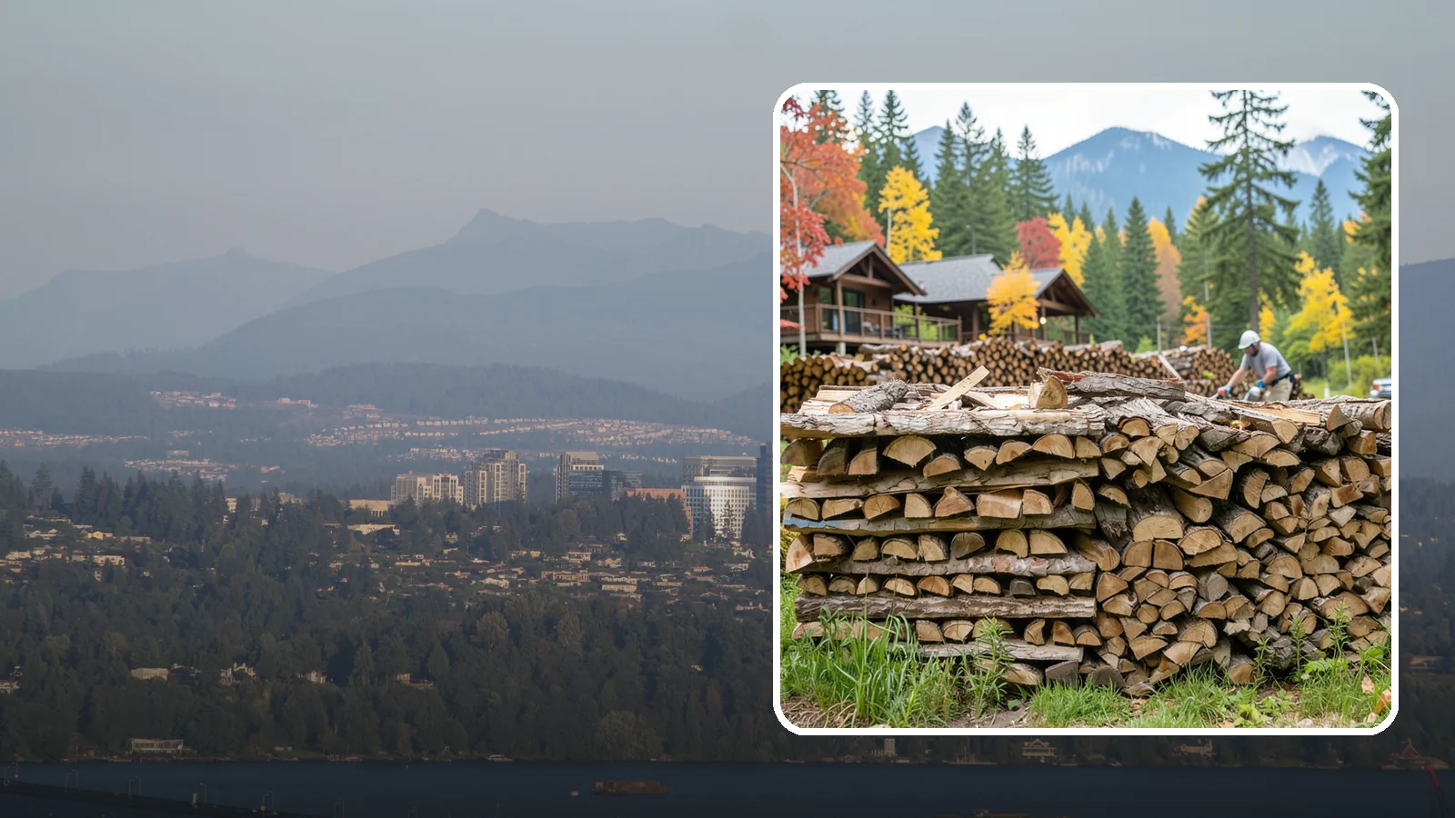 Resort Firewood in Medina, King County, WA - We provide Pacific Northwest resorts with clean, seasoned firewood for guest fireplaces, fire pits, and gathering areas.