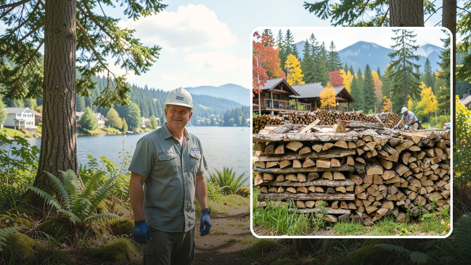 Resort Firewood in Milton, King County, WA - We provide Pacific Northwest resorts with clean, seasoned firewood for guest fireplaces, fire pits, and gathering areas.
