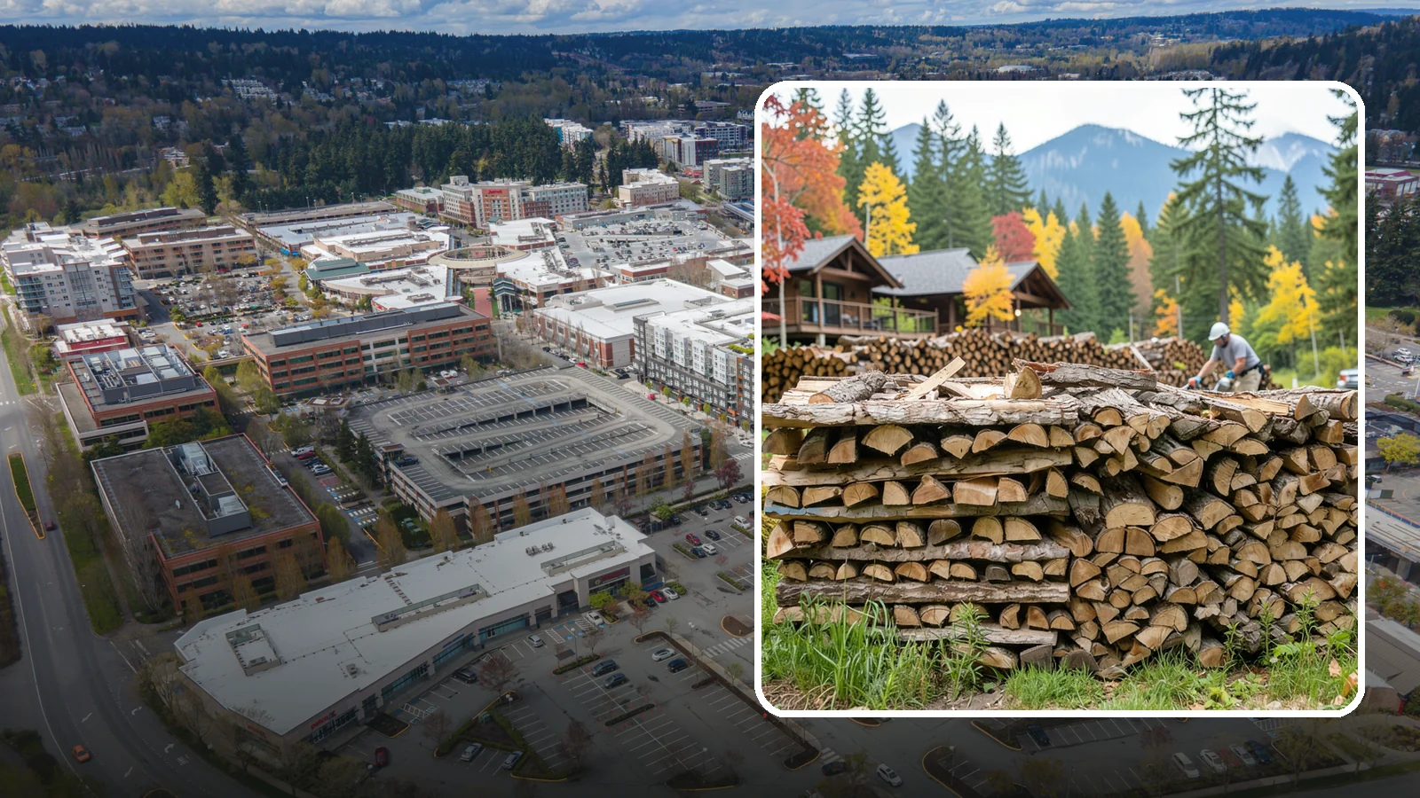 Resort Firewood in Redmond, King County, WA - We provide Pacific Northwest resorts with clean, seasoned firewood for guest fireplaces, fire pits, and gathering areas.