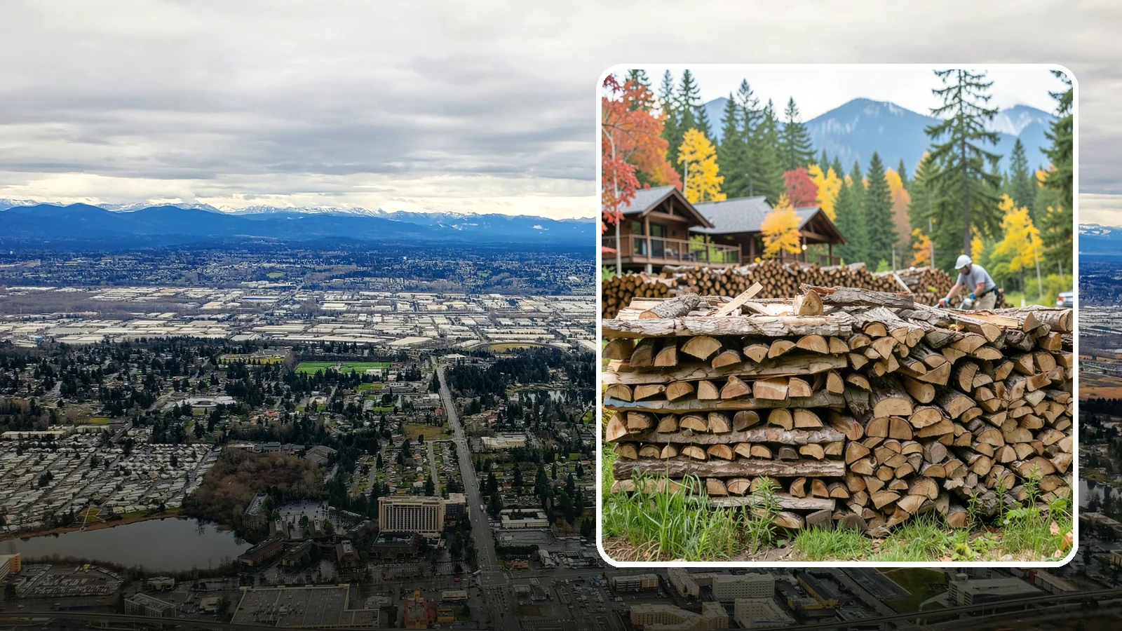 Resort Firewood in SeaTac, WA - We provide Pacific Northwest resorts with clean, seasoned firewood for guest fireplaces, fire pits, and gathering areas.