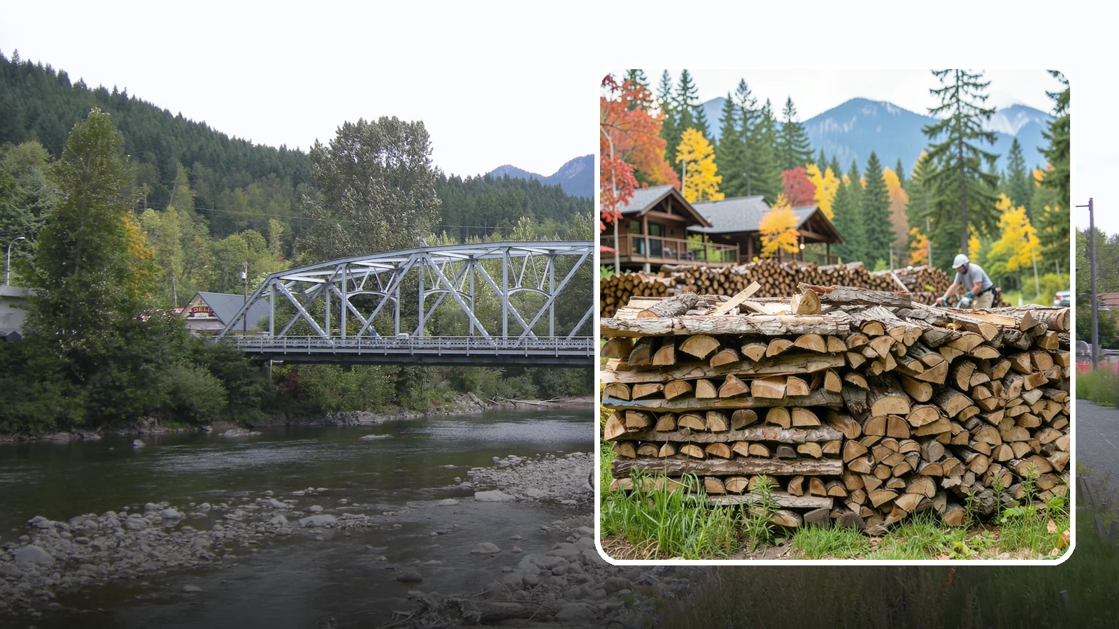 Resort Firewood in Skykomish, King County, WA - We provide Pacific Northwest resorts with clean, seasoned firewood for guest fireplaces, fire pits, and gathering areas.