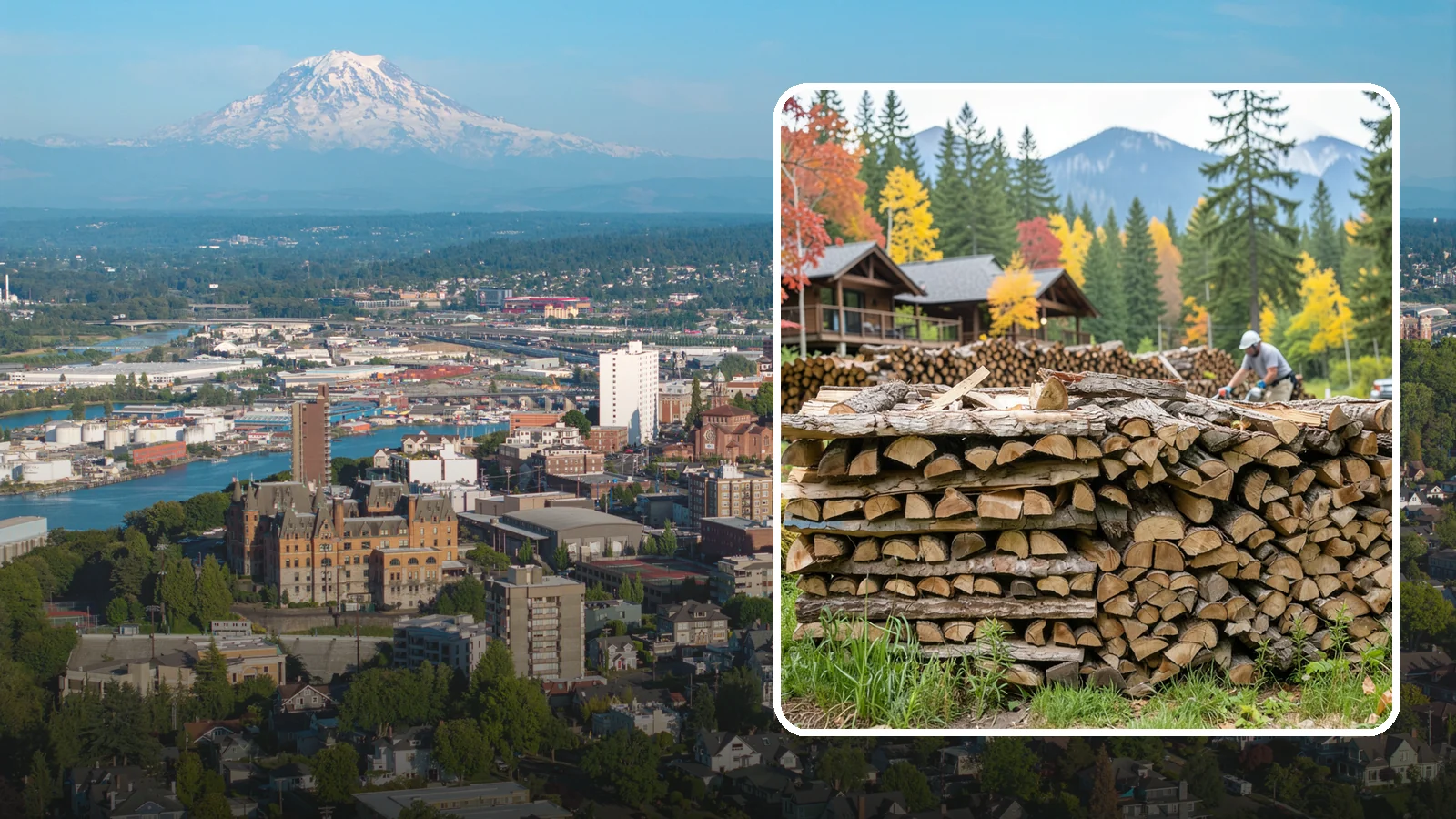 Resort Firewood in Tacoma, Pierce County, WA - We provide Pacific Northwest resorts with clean, seasoned firewood for guest fireplaces, fire pits, and gathering areas.