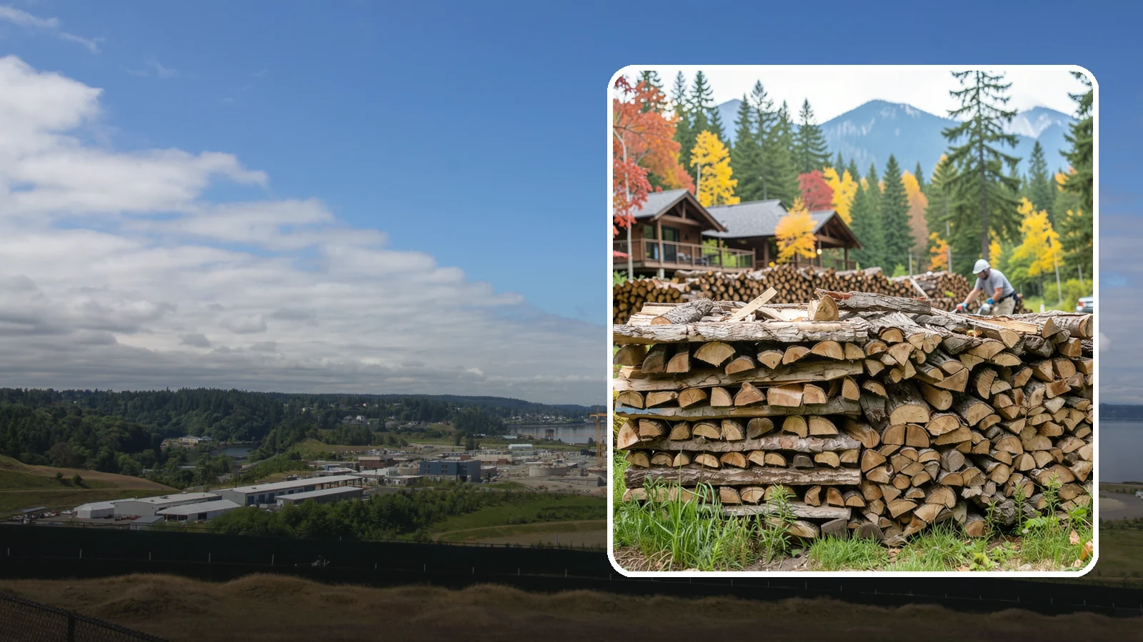 Resort Firewood in University Place, Pierce County, WA - We provide Pacific Northwest resorts with clean, seasoned firewood for guest fireplaces, fire pits, and gathering areas.