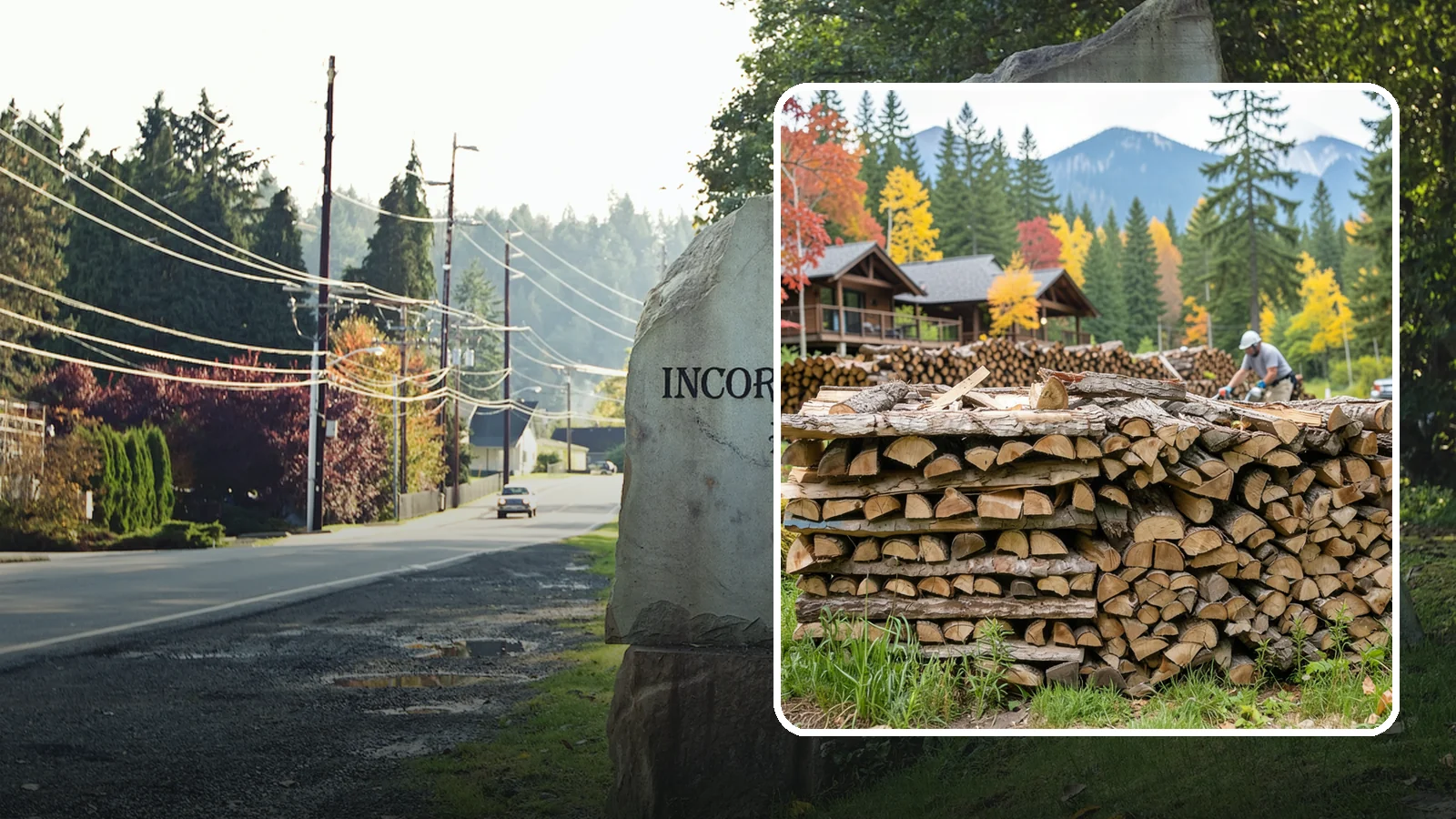 Resort Firewood in Wilkeson, Pierce County, WA - We provide Pacific Northwest resorts with clean, seasoned firewood for guest fireplaces, fire pits, and gathering areas.