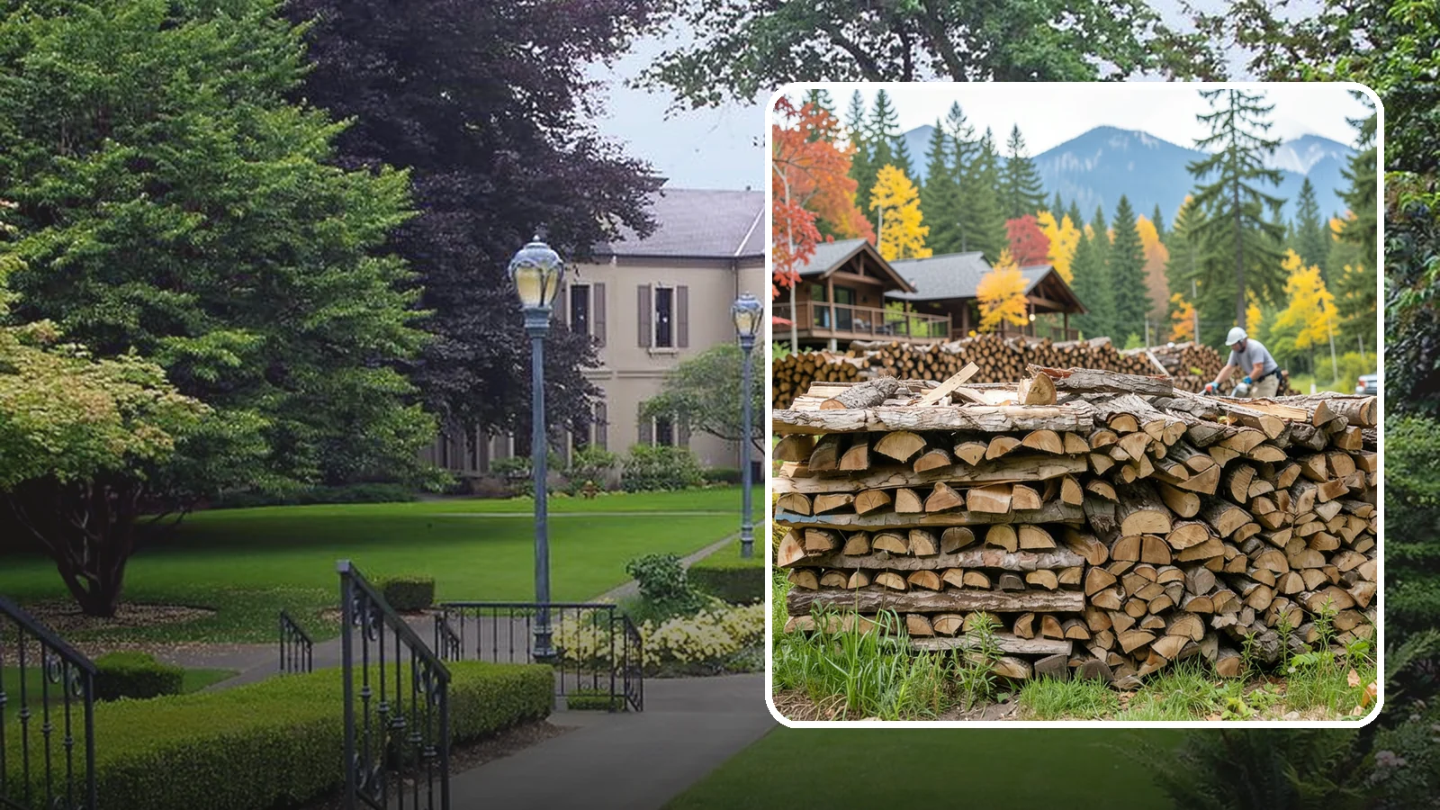 Resort Firewood in Woodinville, King County, WA - We provide Pacific Northwest resorts with clean, seasoned firewood for guest fireplaces, fire pits, and gathering areas.