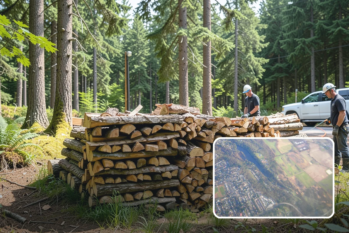 Rick of Firewood in Algona, King County, WA - A generous row of wood without a full-cord commitment