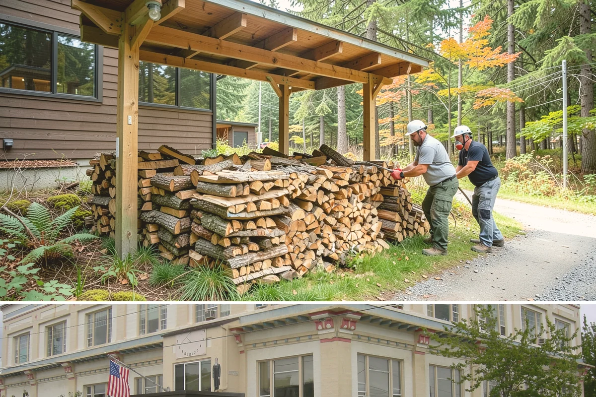 Rick of Firewood in Anacortes, Skagit County, WA - A rick is a smart mid-fall purchase to build your supply ahead of peak winter demand.