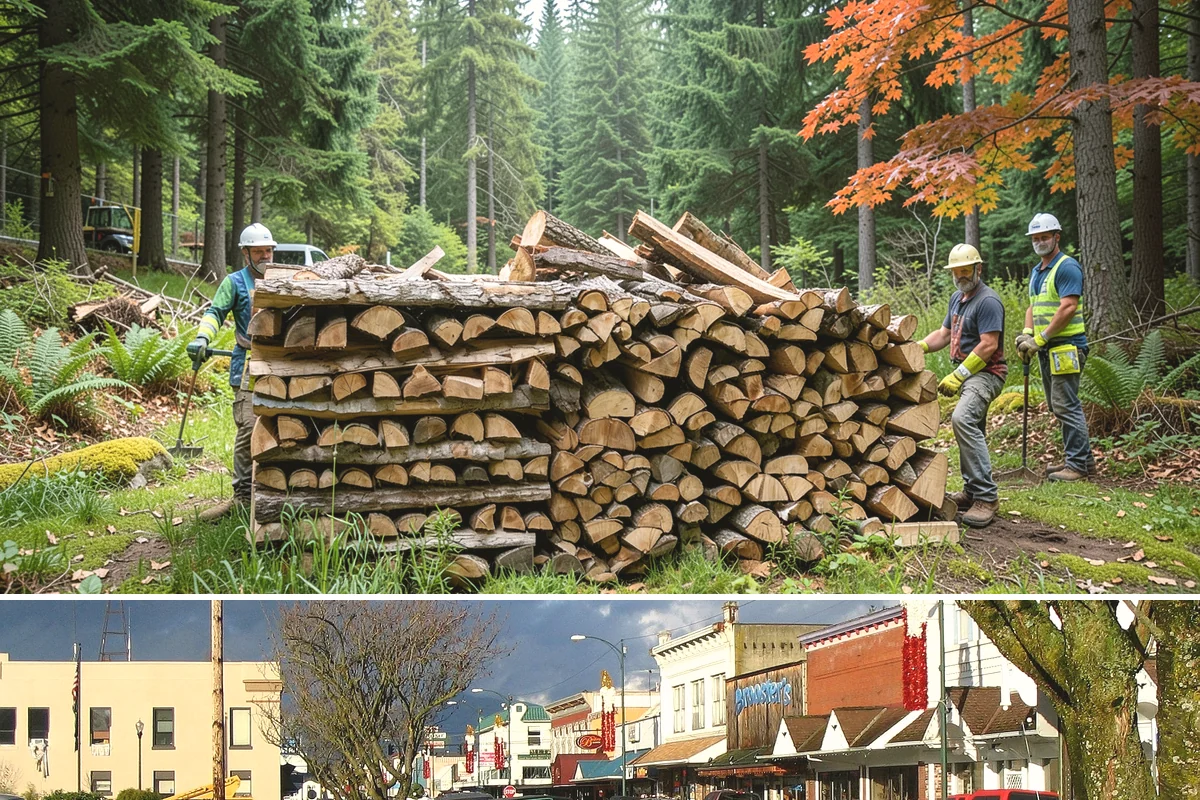 Rick of Firewood in Arlington, Snohomish County, WA - A rick is a smart mid-fall purchase to build your supply ahead of peak winter demand.