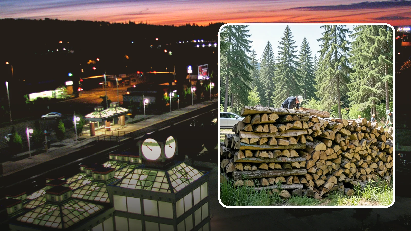 Rick of Firewood in Auburn, King County, WA - A rick of firewood, a stacked row of wood offering a flexible mid-size quantity for home burning.