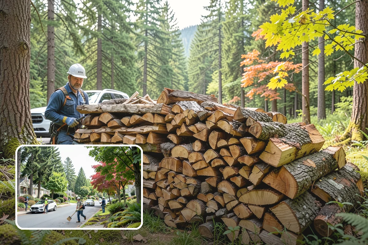 Rick of Firewood in Beaux Arts Village, King County, WA - A generous row of wood without a full-cord commitment