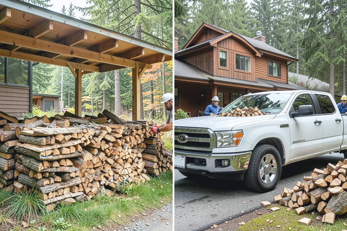 Rick of Firewood in Beaux Arts Village, King County, WA - Place your rick order and choose a drop-off time