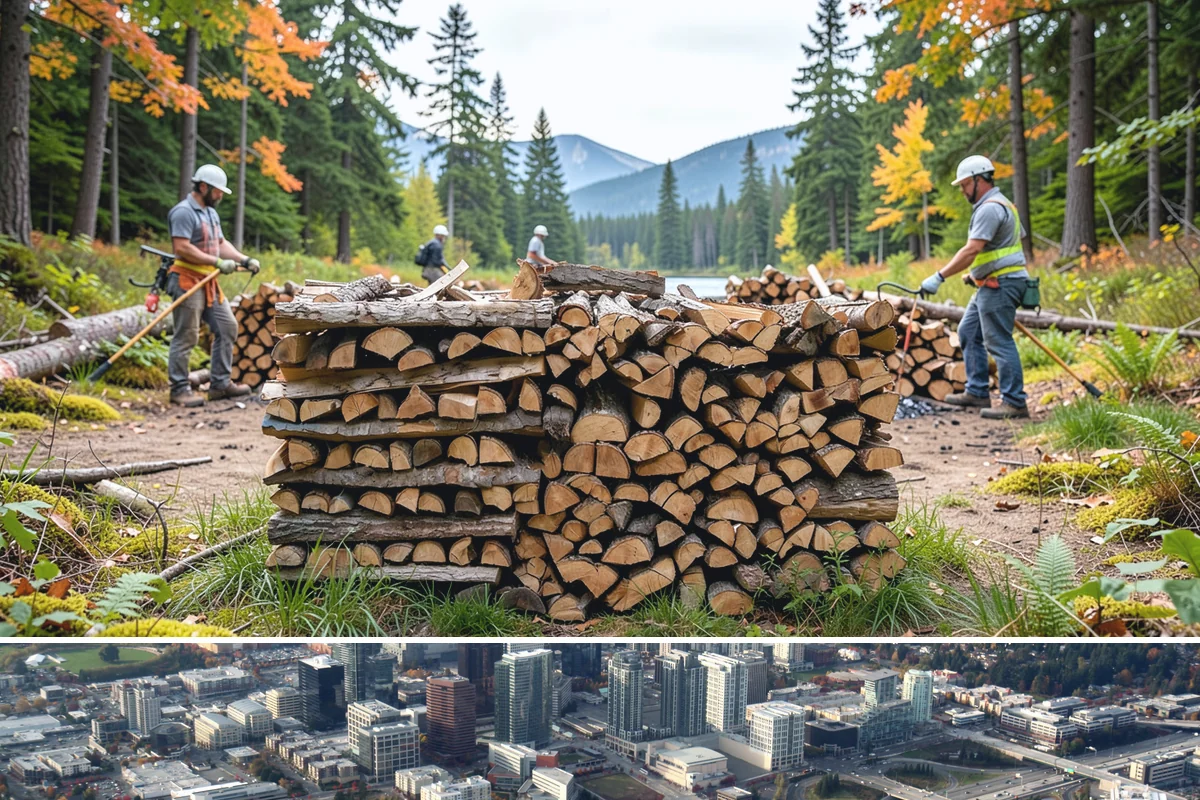 Rick of Firewood in Bellevue, King County, WA - A rick is a smart mid-fall purchase to build your supply ahead of peak winter demand.